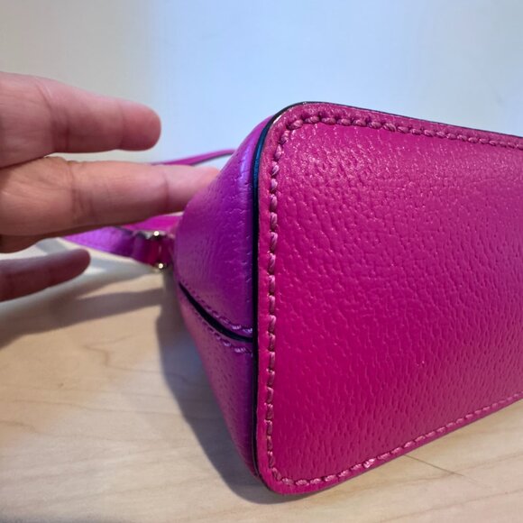 💖 Kate Spade Wellesley Hannah Crossbody / Shoulder Bag | Hot Pink Leather - Picture 6 of 9